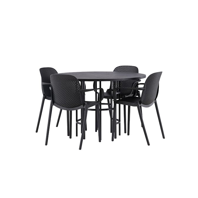 Matgrupp Venture Home Copenhagen Ø 115 cm med 4 Baltimore Stolar
