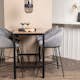 Matgrupp Venture Home Camden med 4 Velvet Stolar
