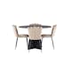 Matgrupp Venture Home Bootcut Ø110 cm med 4 Limhamn Light Stolar