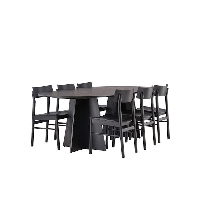 Matgrupp Venture Home Bootcut Oval med 6st Montros Matstolar