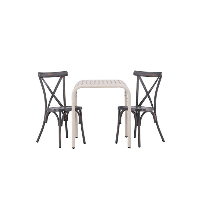 Cafégrupp Venture Home Borneo Bord med 2 Tablas Trädgårdsstolar Utomhus