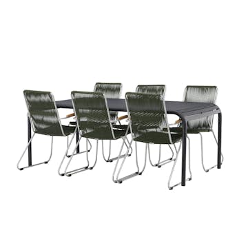 Matgrupp Venture Home Borneo Bord med 6 Bois Stolar