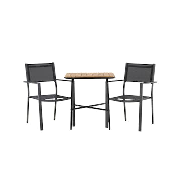 Cafégrupp Venture Home Holmbeck Bord med 2 Copacabana Stolar