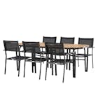 Matgrupp Venture Home Holmbeck Bord med 6 Copacabana Stolar