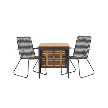 Cafégrupp Venture Home Diego Bord med 2 Bois Stolar