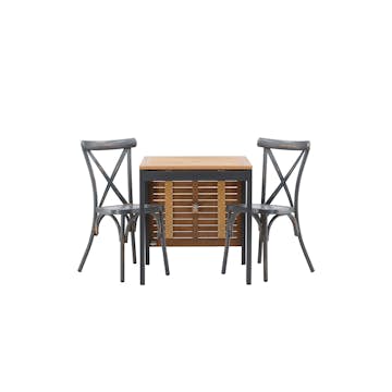 Cafégrupp Venture Home Diego Bord med 2 Tablas Stolar