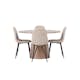 Matgrupp Venture Home Lanzo Runt Matbord Ø120 cm & 4 Polar Stolar i Boucle