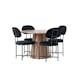 Matgrupp Venture Home Lanzo Runt Matbord Ø120 cm & 6 Stella Stolar
