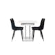 Matgrupp Venture Home Disa med 4 Polar Sammet Stolar