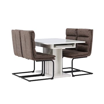 Matgrupp Venture Home Pluto med 4 Zizo Stolar