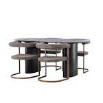 Matgrupp Venture Home Isolde med 4 Morning Stolar