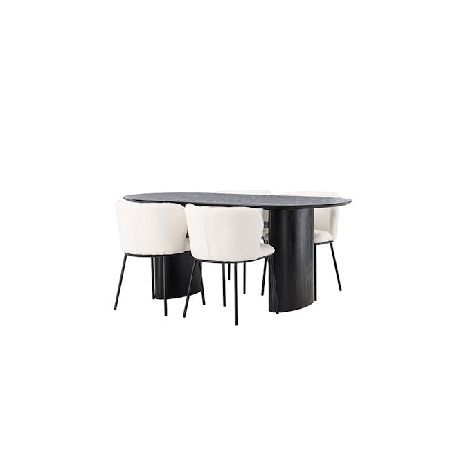 Matgrupp Venture Home Isolde med 4 st Edina stolar