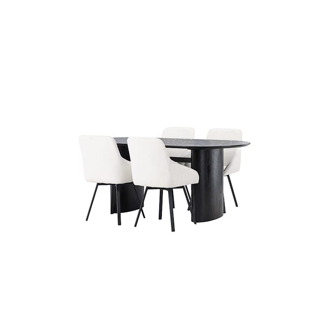 Matgrupp Venture Home Isolde med 4 st Rosie stolar