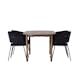 Matgrupp Venture Home Andy Ø120 cm med 4st Selma Matstolar