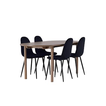 Matgrupp Venture Home Andy Ø120 cm med 4st Polar Matstolar