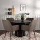 Matgrupp Venture Home Olivia Ø110 cm med 4 st Tomorrow stolar