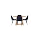 Matgrupp Venture Home Yakidon Ø120 cm med 4 st Night stolar
