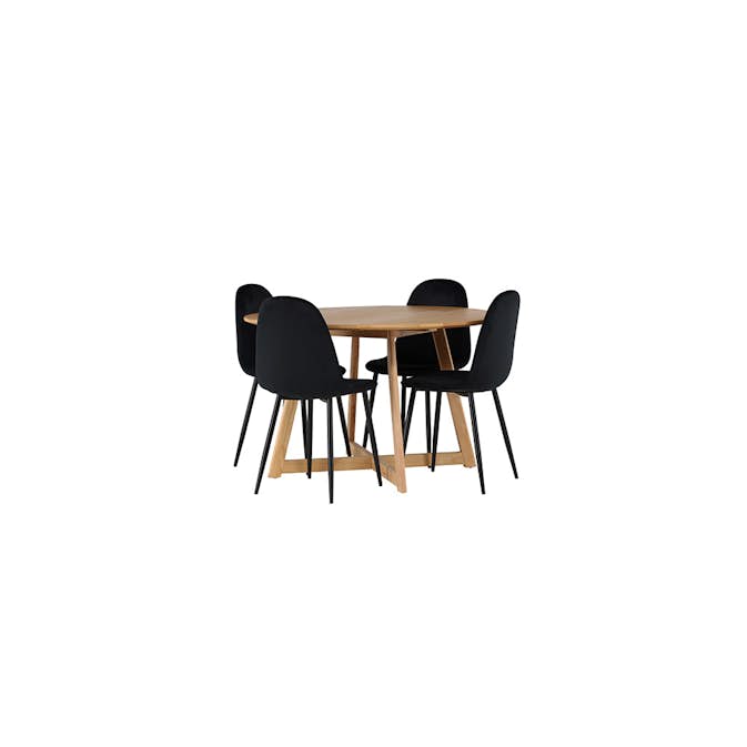 Matgrupp Venture Home Yakidon Ø120 cm med 4 st Polar stolar