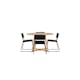 Matgrupp Venture Home Yakidon Ø120 cm med 4 st Kenth stolar