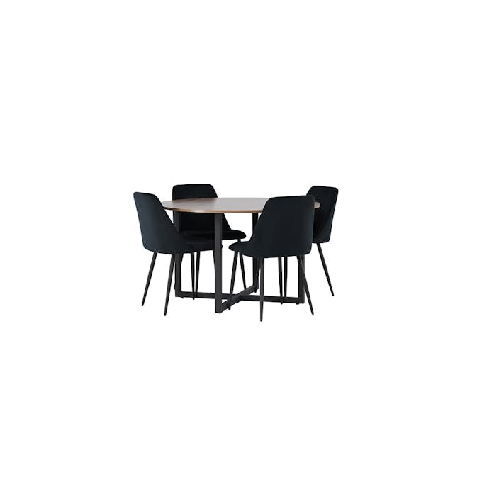 Matgrupp Venture Home Durango Ø120 cm med 4 st Night stolar