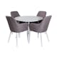 Matgrupp Venture Home Plaza Runt Matbord Ø100 cm & 4 Comfort Stolar