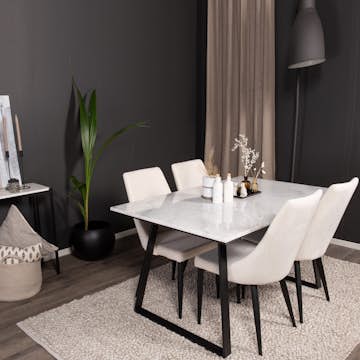 Matgrupp Venture Home Estelle med 4st Leone Stolar