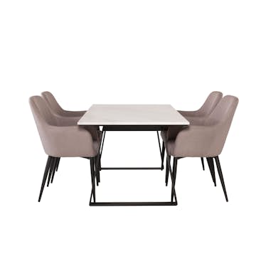 Matgrupp Venture Home Estelle Rektangulär med 4st Comfort Stolar