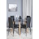 Matgrupp Venture Home Plaza Ø100 cm med 4st Slim Matstolar