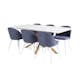 Matgrupp Venture Home Piazza med 6st Velvet Stolar