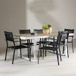 Trädgårdsgrupp Venture Home Merlo med 6 Copacabana Stolar