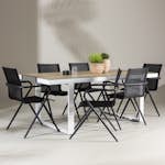 Trädgårdsgrupp Venture Home Merlo med 6 Alina Trädgårdsstolar