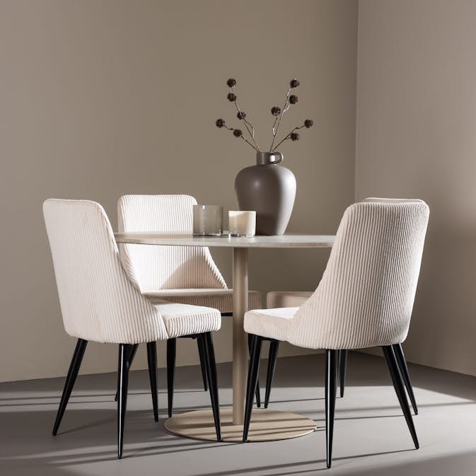 Matgrupp Venture Home Lycke Ø110 med 4 st Leone Stolar