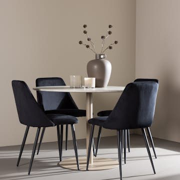 Matgrupp Venture Home Lycke Ø110 med 4 st Night Stolar