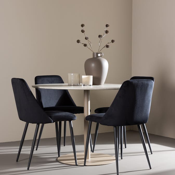 Matgrupp Venture Home Lycke Ø110 med 4 st Night Stolar