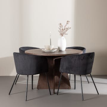 Matgrupp Venture Home Bootcut Ø110 med 4 st Berit Stolar