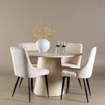 Matgrupp Venture Home Lanzo Ø120 med 4 st Leone Stolar