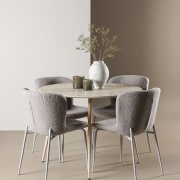 Matgrupp Venture Home Plaza Ø100 med 4 st Modesto Stolar