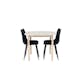 Matgrupp Venture Home Andy 180 med 4 st Polar Stolar Sammet