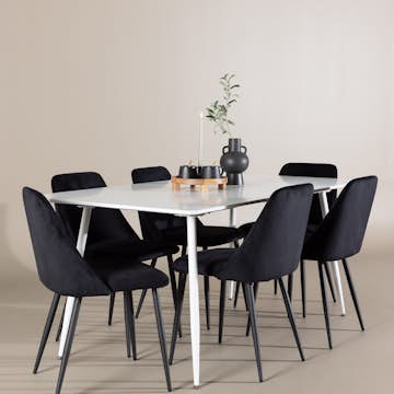 Matgrupp Venture Home Silar 180 med 6 st Night Stolar