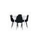 Matgrupp Venture Home Silar 180 med 6 st Polar Stolar Sammet