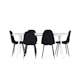 Matgrupp Venture Home Silar 180 med 6 st Polar Stolar Sammet
