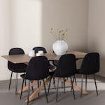 Matgrupp Venture Home Piazza 180 med 6 st Polar Stolar Teddy