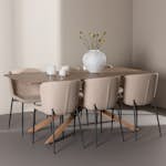 Matgrupp Venture Home Piazza 180 med 6 st Modesto Stolar Boucle