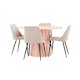Matgrupp Venture Home Lanzo Ø120 cm med 4st Night Matstolar
