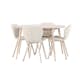 Matgrupp Venture Home Flora Ø120 cm med 4st Lilja Matstolar
