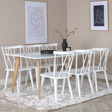 Matgrupp Venture Home Polar med 6 Mariette stolar