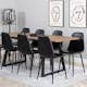 Matgrupp Venture Home Ina med 8 Pobbie Stolar Svart