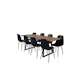 Matgrupp Venture Home Ina med 8 Pobbie Stolar Svart