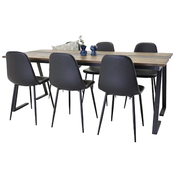 Matgrupp Venture Home Jane med 6 Pobbie Stolar