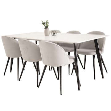 Matgrupp Venture Home Pobbie med 6 Valentina Stolar Manchester